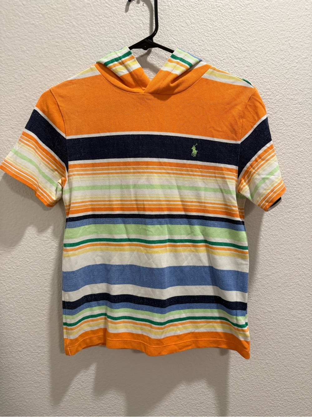 Polo Ralph Lauren Kids Orange Stripe Hooded Tee